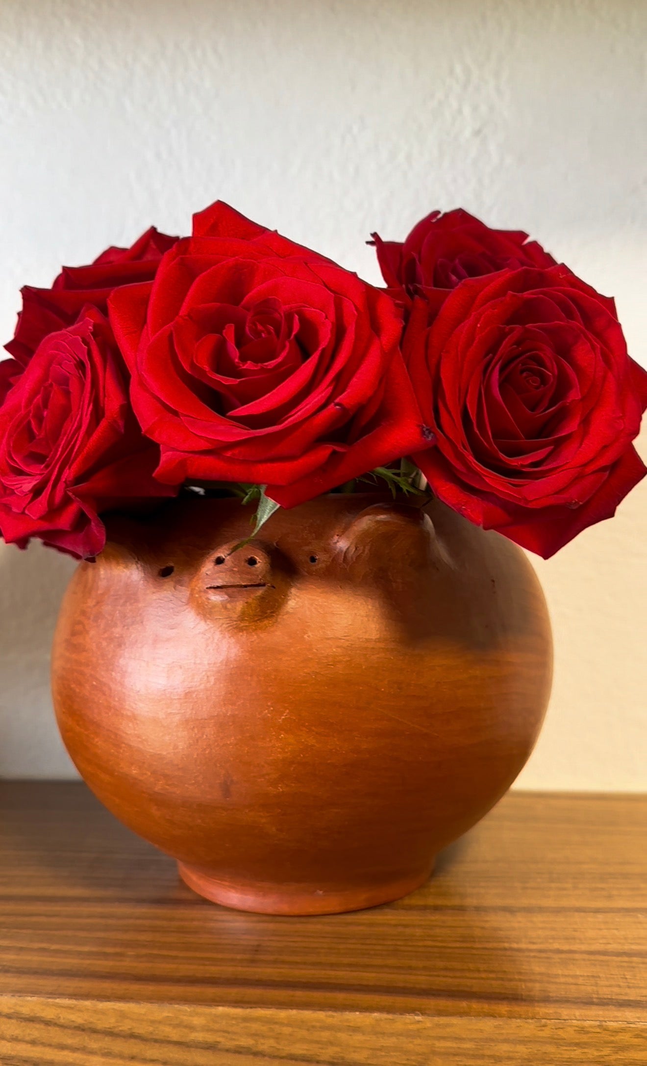 Barro rojo flower vase (handmade)