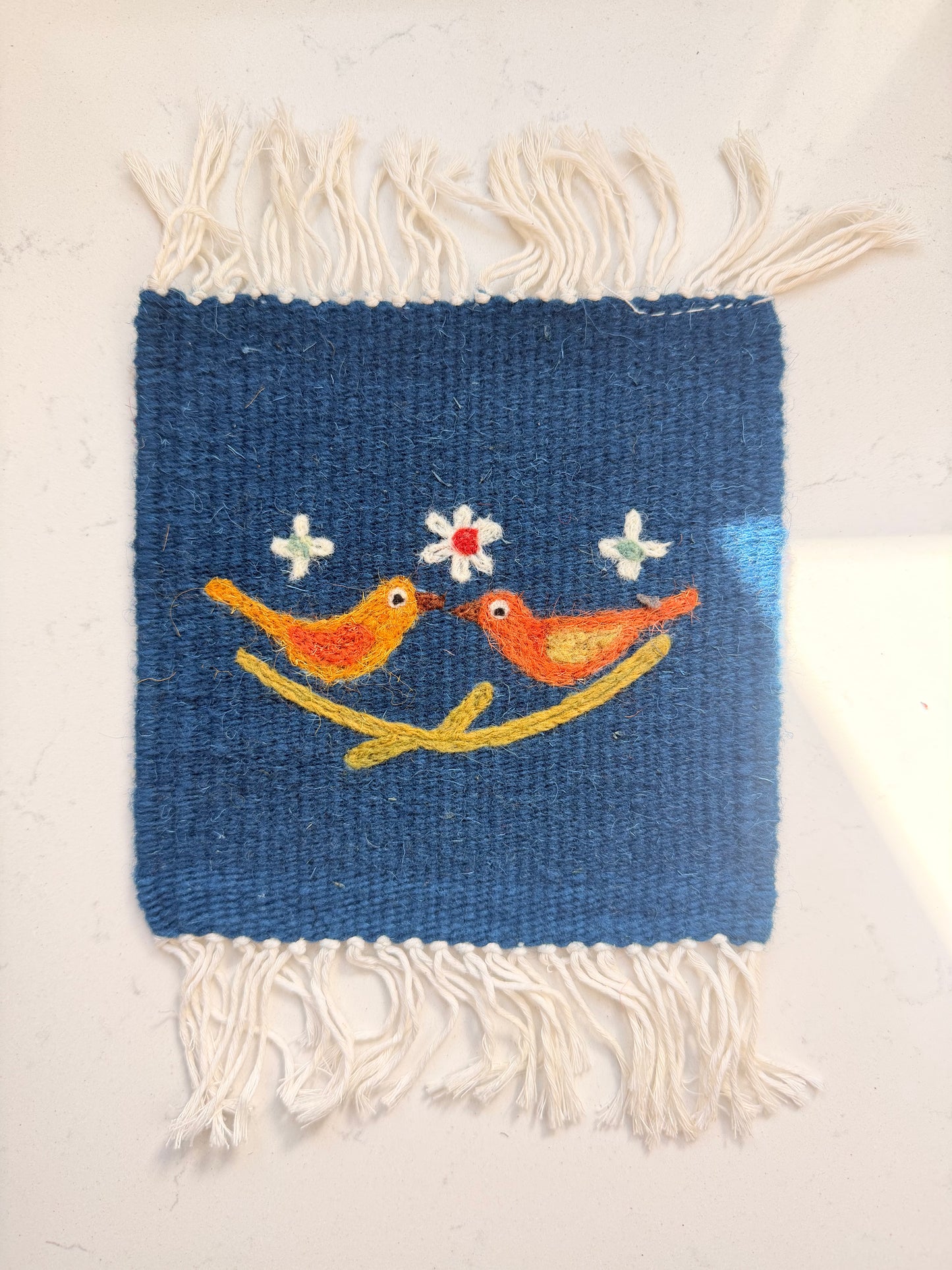 Wool coaster pajaritos