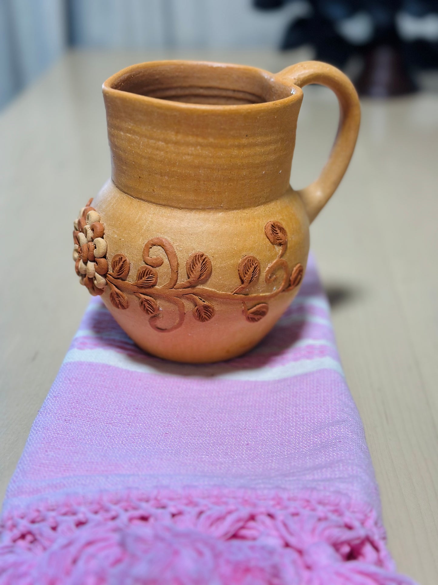 Jarrito bordado natural / Natural large mug