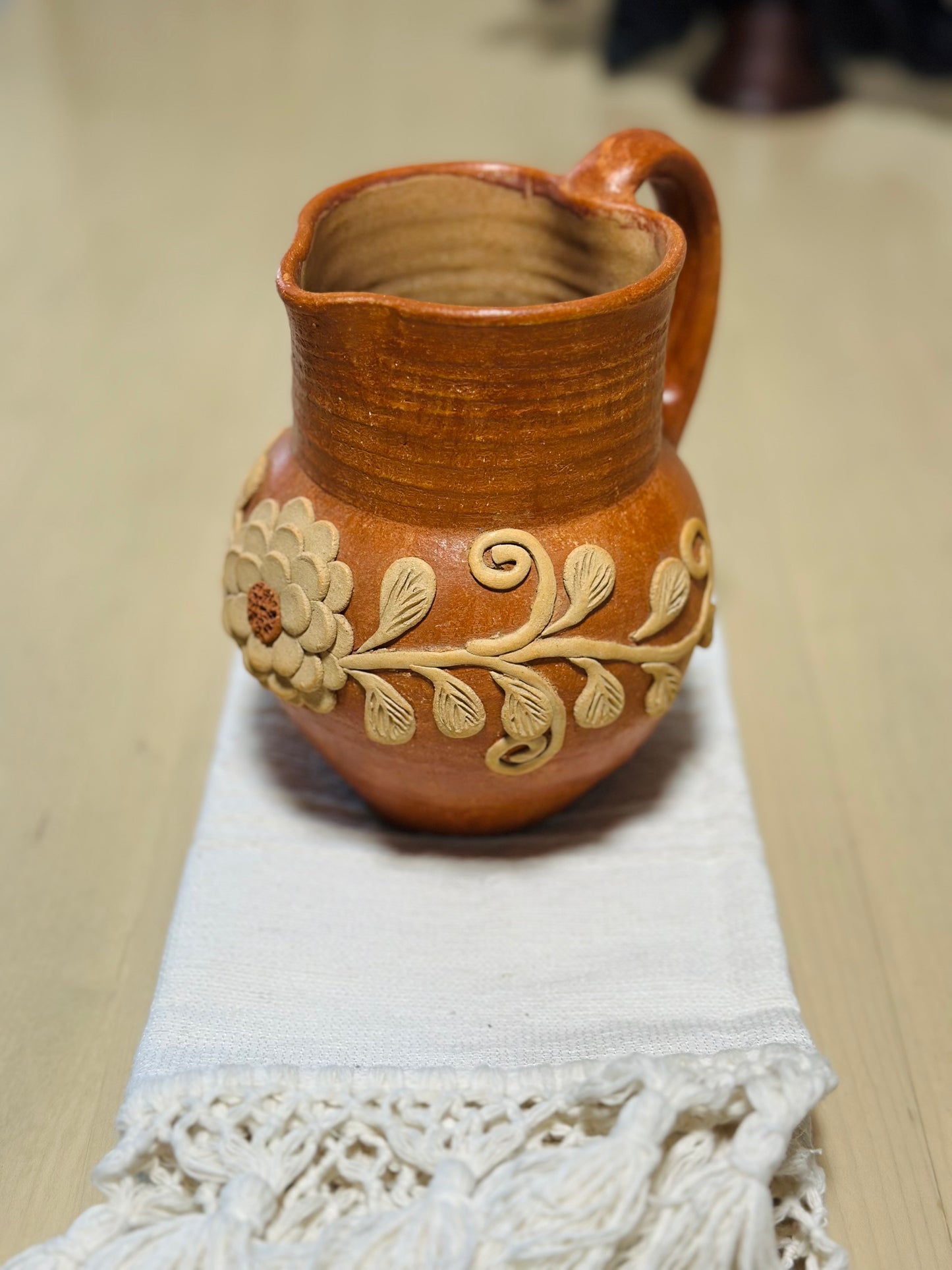Jarrito bordado rojo/ Red large mug