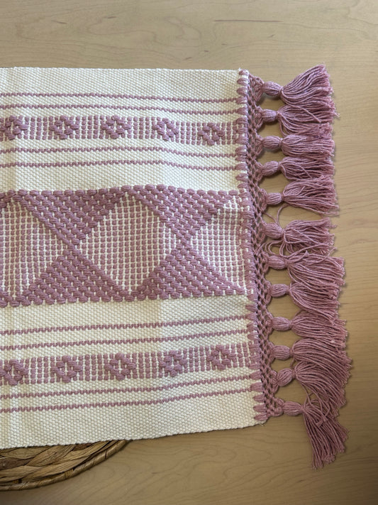 Waist loom placemat (lilac/pink)