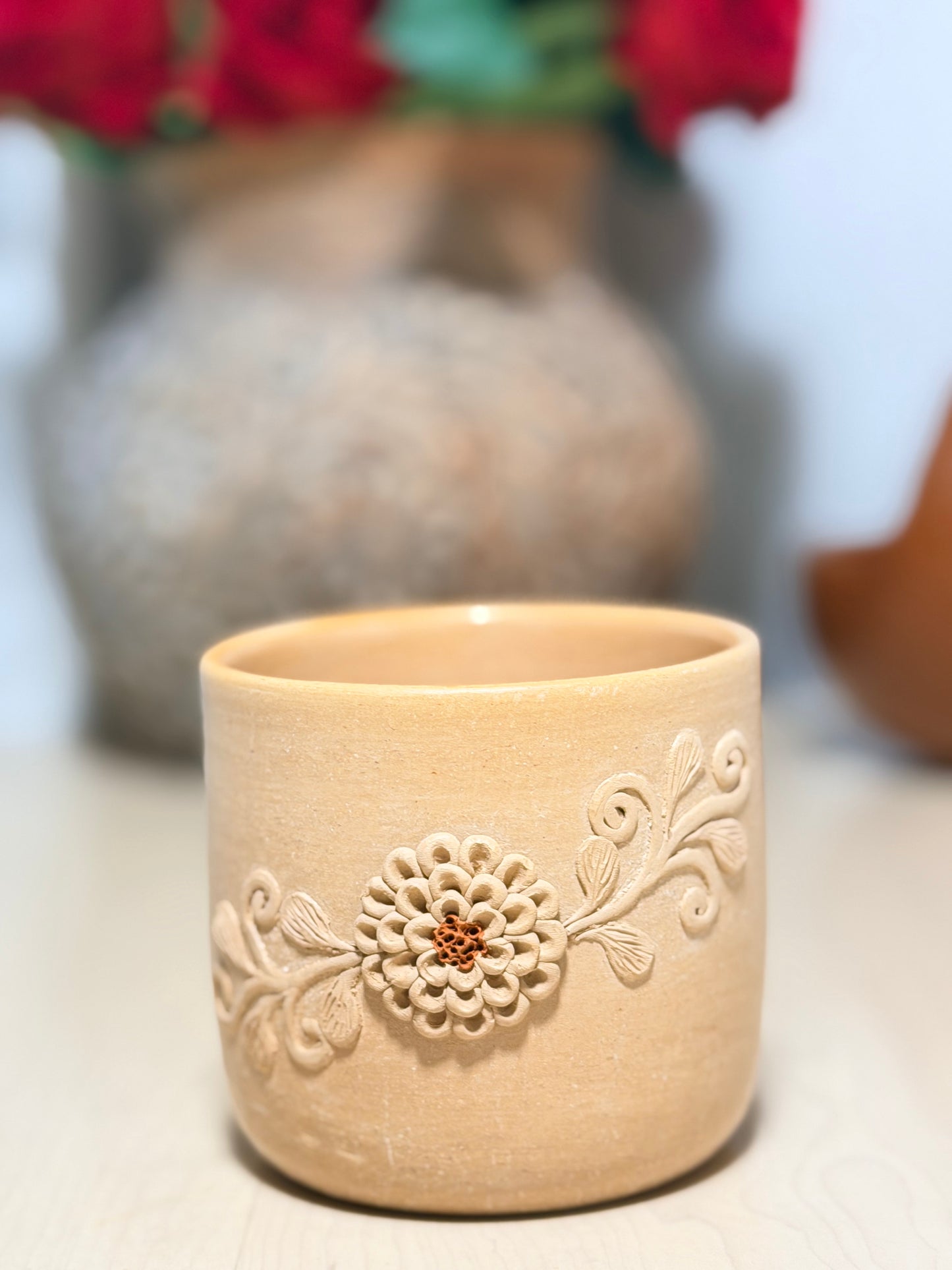 Vaso bordado filigrana