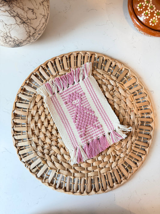 Pink waist loom coaster