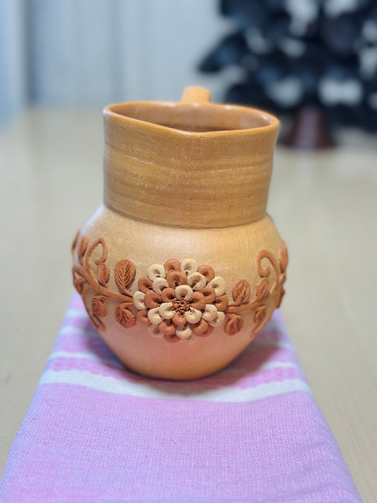 Jarrito bordado natural / Natural large mug