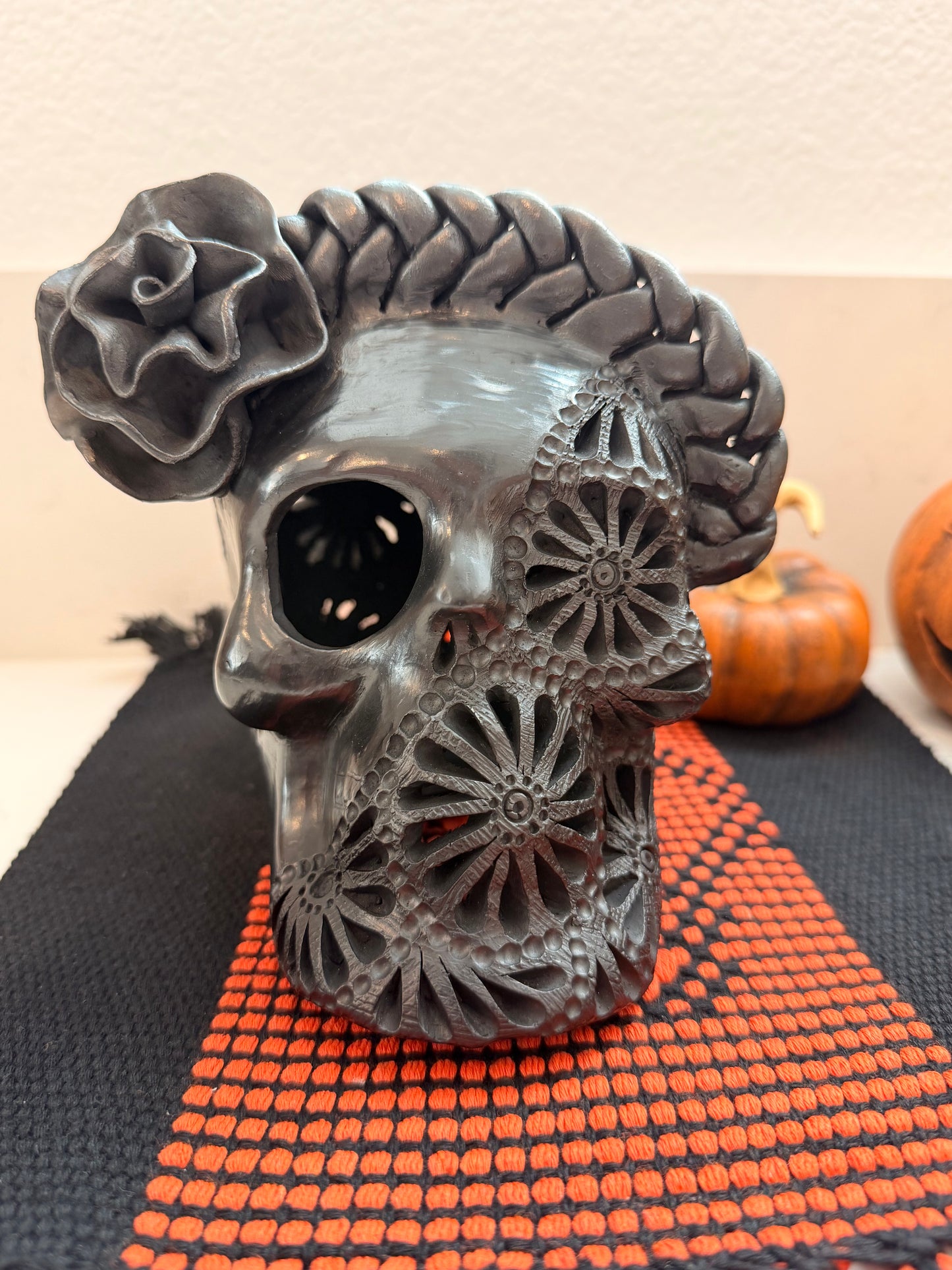 Barro negro Frida skull 14
